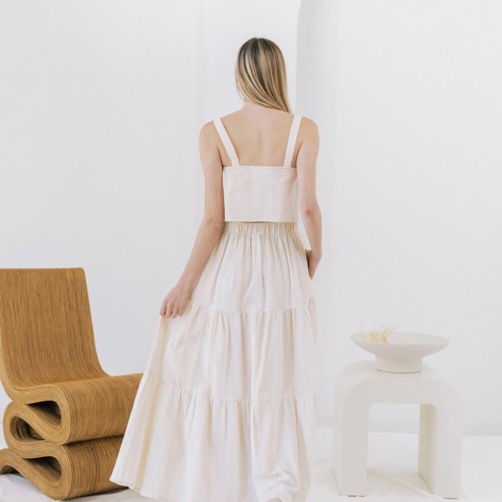 Laude the Label Tiered Maxi Skirt